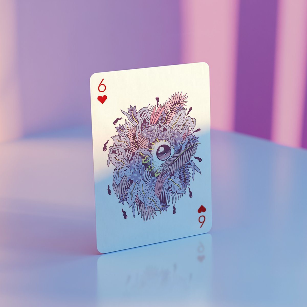 playingarts's tweet photo. When winter gets cold, draw wilder. 6 of Hearts by FREAK CITY — a French illustrator who fights European winters with dense jungle dreams. https://t.co/WUDsYaShRH