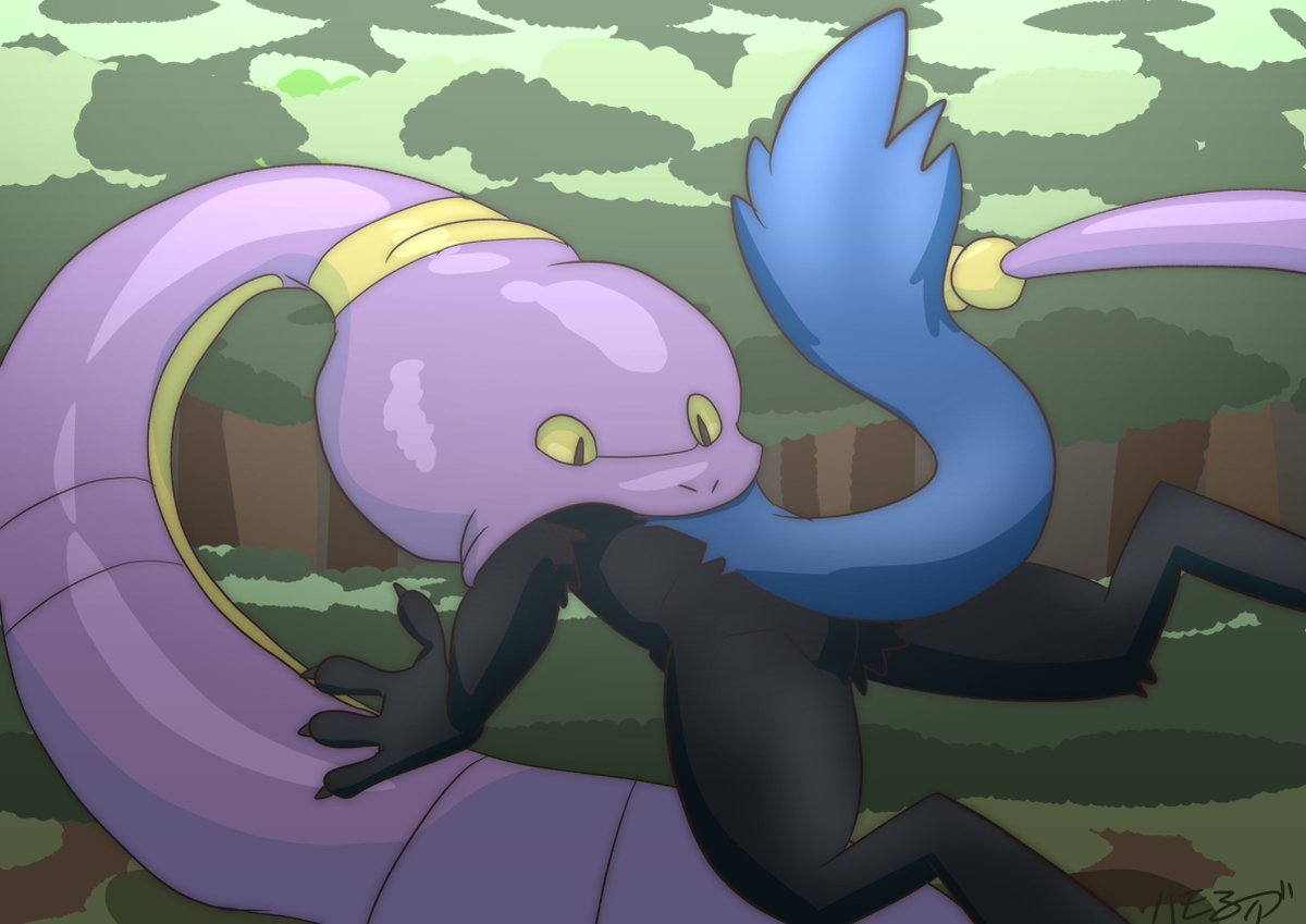 ESergalNSFW's tweet photo. Getting swallowed by an Ekans! #vore 
🎨: @hamohabu, thank you!!! https://t.co/q8p5lVyehg