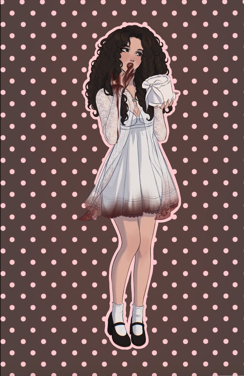 aoifsviper's tweet photo. day 1 of @thbweek : mood/aesthetics (+ it’s my birthday)

‘She looks so…pure, delicate, this tender, caring little thing. 

How is it possible for such a feral beast to lurk beneath the surface of a body so unsuspecting? 

I hate the world for what it had done to her. 

Fate had gifted Lyra with a bleeding heart. A beautiful, tortured, bleeding heart that feels everything a little too much. The world had abused it until it became a weapon, forcing her to become this version of death reincarnate to cope with feeling too much. The look in her eyes is ghastly. 

But a little carnage never scared me. Nothing about Lyra Abbott would ever make me fear her.’

- lyra abbott 
- commissioned by me 
- made by shermosh

DO NOT REPOST WITHOUT CREDITS.