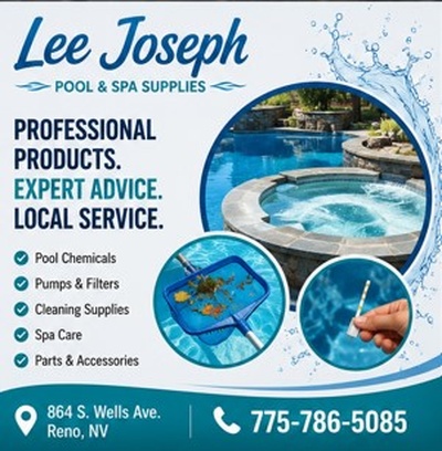 LJPoolReno's tweet photo. Welcome to Lee Joseph Inc. Swim Pool &amp; Spas Supplying Northern Nevada with Pool and Spa supplies, maintenance, training and certifications. #poolsupplies, #spasupplies, #poolmaintenance, #cpocertification https://t.co/iX13MCbNSR