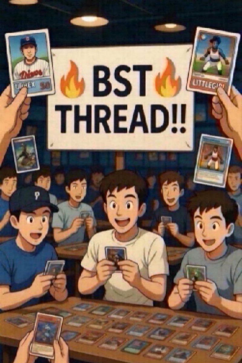518Collects's tweet photo. 🔥 BST THREAD!! 🔥  
Who’s got the heat? 
Drop your best BST cards, 
PC showcases, or what you’re hunting for tonight!  
Let’s see it 👀💪  

Tag your trade buddies &amp; let’s make some deals happen! #BST #CardCommunity #TradingCards #TBBCrew #TBBReposts #518Collects https://t.co/OmUCBsx1cA
