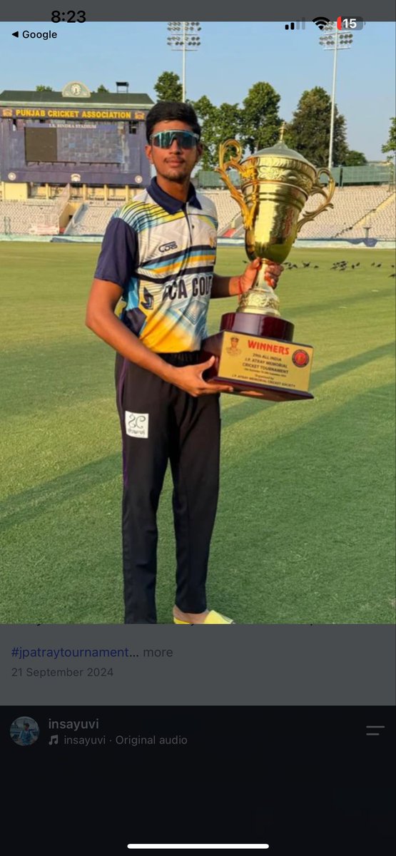 ThirdManAngle's tweet photo. Yuvi Goyal goes BIG in the auction! 

Sold for ₹2.70 lakh to Ludhiana Lions. 

Another promising left-hand batter who can also contribute with right-arm medium pace.

#SherePunjab #YuvjGoyal #PunjabCricket https://t.co/cuie4yRU5M