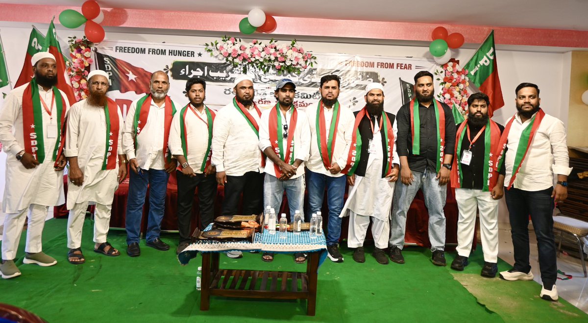 SdpiTelangana's tweet photo. SDPI constitutes the Rangareddy District Committee, strengthening its organisational presence and grassroots network in Telangana. Mohammed Saddam has been appointed District President, with Mohammed Ayub Khan as Vice President, alongside the newly constituted team.
#sdpi https://t.co/0A9HuPsGWO