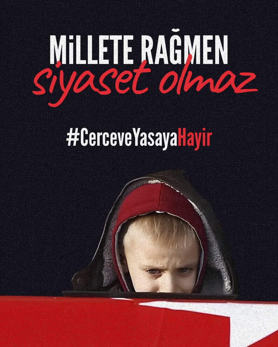 BoraGkkaya4's tweet photo. Halk kararını verdi!

Ya bu rüzgarı arkanıza alıp iktidara yürüyeceksiniz ya da rüzgara karşı gidecek alabora olacaksınız!

Yıllardır düşülen hatalara düşmeyin. Yeni siyasetin hakkını verin.

AKP'nin sömürü, baskı dolu sonsuz iktidar planına geçit vermeyin!

#ÇerçeveYasayaHayır https://t.co/9SPd09GXsl