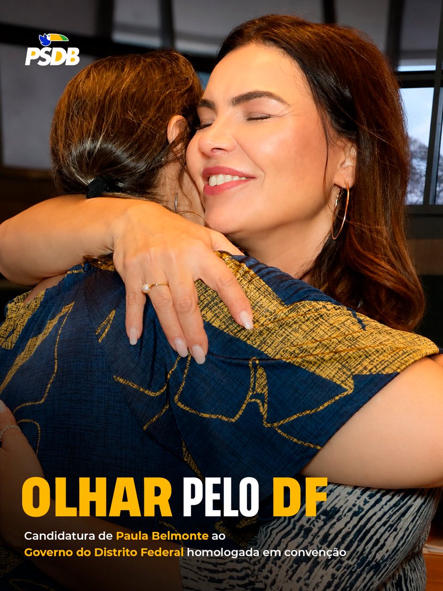 PSDBoficial's tweet photo. O Distrito Federal pode olhar para o futuro com novos caminhos e novas possibilidades. 

O PSDB homologou em convenção a candidatura de Paula Belmonte ao Governo do Distrito Federal, consolidando um projeto construído com diálogo, coragem e compromisso com a população.

Paula chega a esse novo desafio com a disposição de quem conhece o DF, acredita na boa política e quer trabalhar por uma gestão que cuide das pessoas e faça a diferença na vida de quem vive na capital do país.

É hora de olhar pelo DF e construir o futuro que a população merece.

#PaulaBelmonte #PSDB #DistritoFederal #Brasília