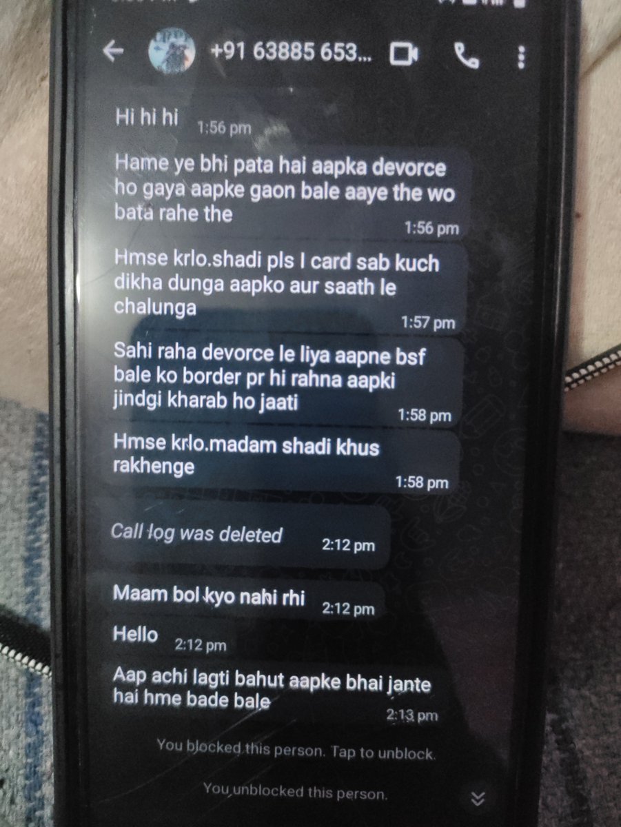 IndDurge's tweet photo. Hi @crpfindia , aapne apne  soldier ko ab ye duti de rakhi hai ki dusro ki bahan betiyon ko WhatsApp pr harass kre 
@Uppolice 
@kannaujpolice 
@wpl1090 https://t.co/gjvr3Tx5e8