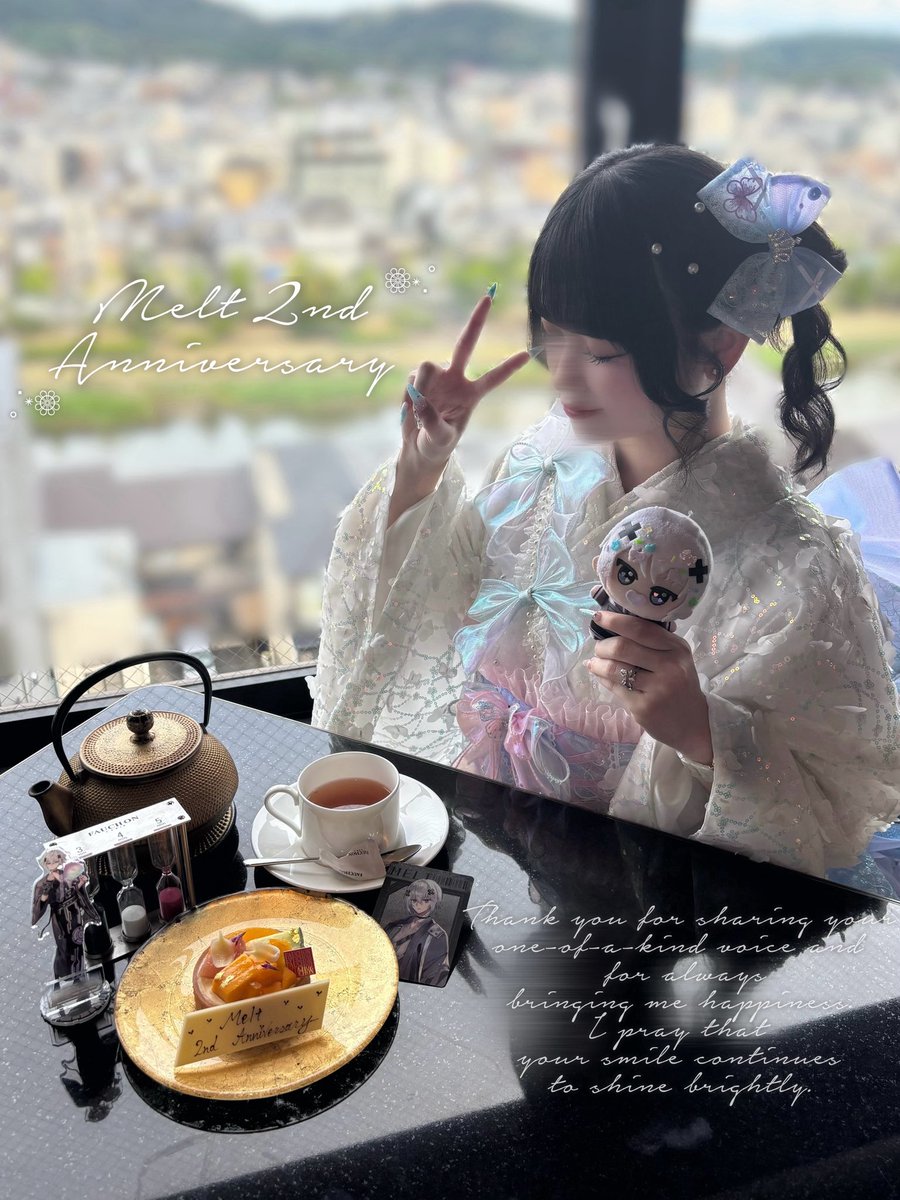 popi_nyan's tweet photo. ⠀
:¨ ·｡· ¨: ——————————————╮
 `· ｡ ୨୧   Melt 2nd Anniversary♡.+｡
　　╰——————————————–╯
#メルトくん活動2周年 #めるとだてんし 
#めておら2周年 #めておら2ndAnniversary https://t.co/X1VWVVbqpH