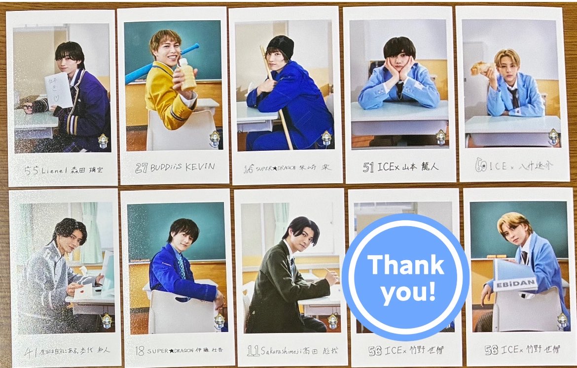 mcmc_bm's tweet photo. EBiDAN THE LIVE 2026 エビライ グッズ 交換　ミニフォト　隣の席セット

【譲】  画像のもの（詳細ツリー）

【求】 タカシ（前・右）、NAOYA HAYATO EIKU （前）> REI NAOYA HAYATO EIKU（他方向）> 髙田（右・後）

郵送でのお取引希望です。
お気軽にお声がけください！ https://t.co/Ntok7teXL0