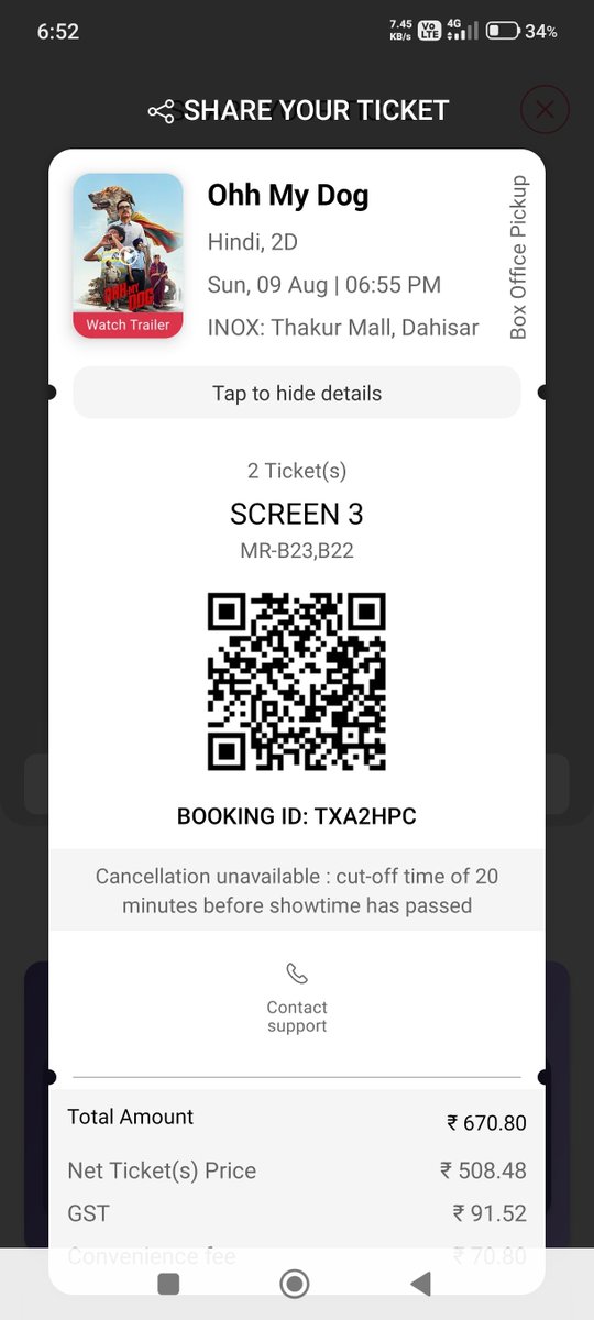 pramod_vathore's tweet photo. @nch1915 @INOXMovies at Thakur Mall Dahisar East Movie Time 06.55 But till Show not started.. https://t.co/jwMHNrQySd
