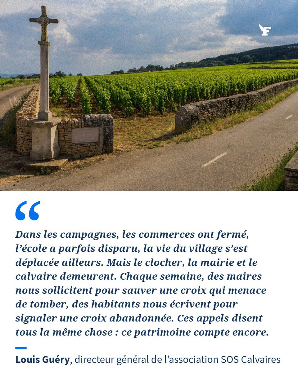 Le_Figaro's tweet photo. RÉCIT - « Derniers repères visibles d’une histoire commune », regrette l’association SOS Calvaires, les croix et calvaires font de plus en plus l’objet de recours juridiques. →https://t.co/5nIRIoXRBP https://t.co/7fnsYo0omz