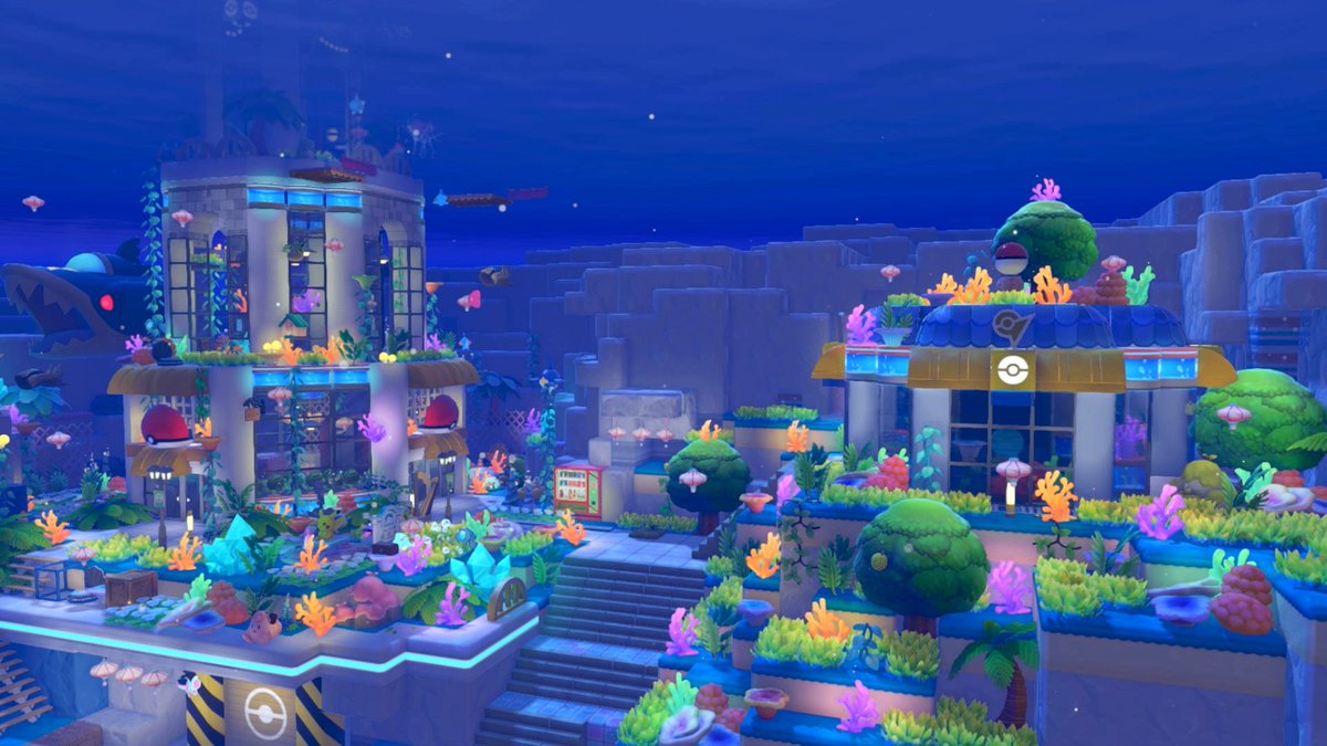 dreizehnth's tweet photo. built an underwater tunnel for pokemon who can't breathe underwater and now it looks like they're on an ocean park field trip 🥹 https://t.co/HkuaMEeQVP