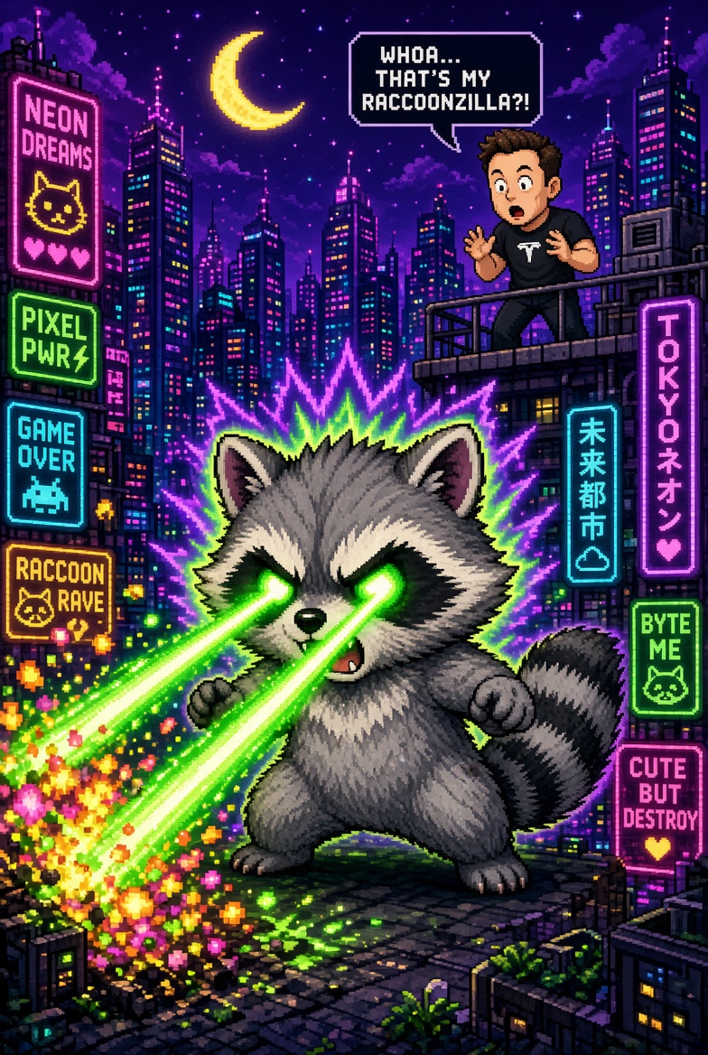 RacoonzillaFan's tweet photo. @cb_doge  Racoonzilla thật ngầu phải không https://t.co/DT5Q7K3Za3