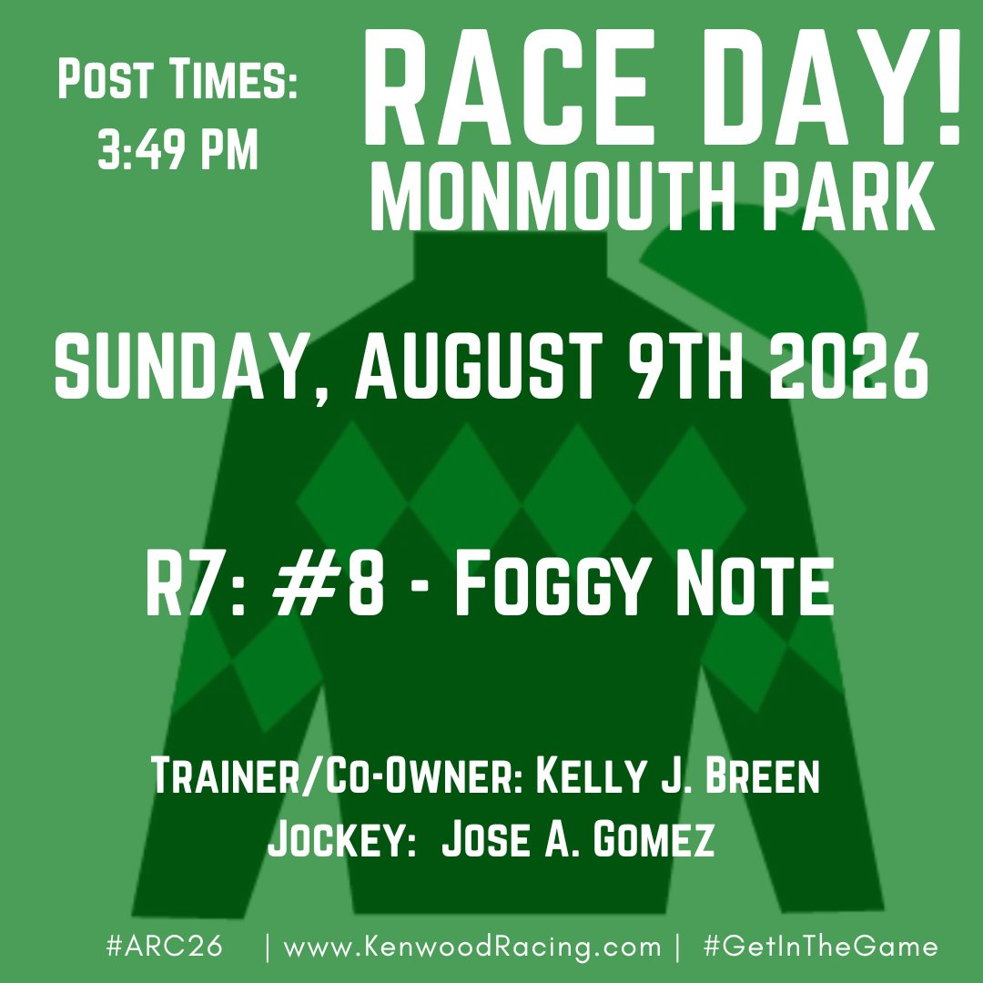kenwoodracing's tweet photo. It's RACE DAY at our home track, @MonmouthPark! Good luck to our #ARC26 group! #GetInTheGame https://t.co/8fZPWp8oSu