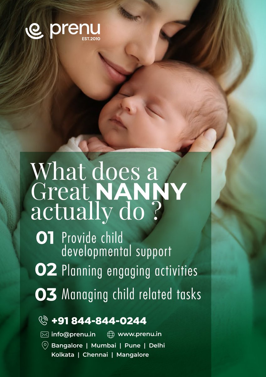 PrenuServices's tweet photo. 👶 Nanny at Home – https://t.co/3LpBpTz3MM

Trusted Hands. Happy Children. Stress-Free Parents.

Finding the right person to care for your child is one of the most important decisions for a family. https://t.co/3LpBpTz3MM provides professional and dependable Nanny at Home https://t.co/BEMREeWQbX