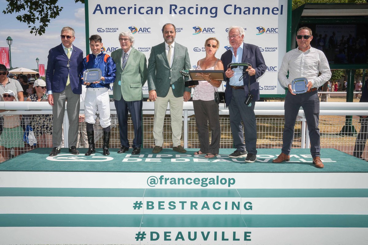 canalturf's tweet photo. 🏁Arrivée Quinté+ #pmu Grand Handicap de Deauville à Deauville le 09/08/2026
🥇HALF HALF, signé David Smaga 
▶️https://t.co/wOVmfHrEr4 #resultatspmu #rapportspmu #resultatsDeauville