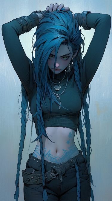 noobwallpaper's tweet photo. Jinx Arcane https://t.co/fXiXSriOAt
