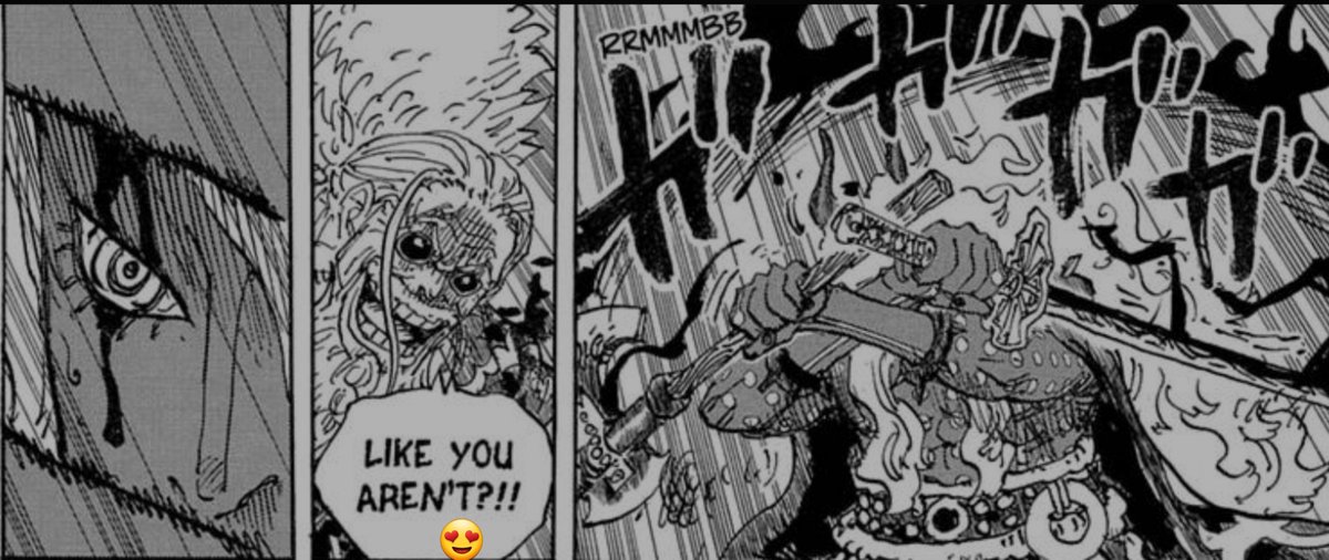 sandman_AP's tweet photo. After reading the Japanese version, it seems that what both Imu and Gaban are implying in these panels is that they want Luffy to be Joy Boy. Perhaps Imu loved Joy Boy as much as he hated him.🧡 https://t.co/R33Jq9wL9s