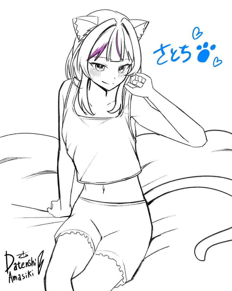 DatenshiAmasiki's tweet photo. 久しぶりにさっちょん描いてみました🐈
#さとねの博覧会 https://t.co/NyaS4R8NZt