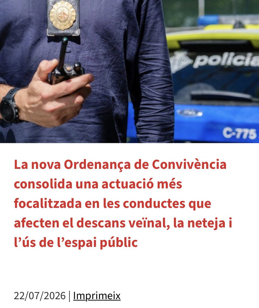 jmartigalbis's tweet photo. El govern de @jaumecollboni no aplica la nova Ordenança de Convivència com caldria. No solament s’han reduït les sancions per infracció de la norma.
També es confirma la degradació de l’espai públic i la impunitat dels incívics.
Cal un nou govern i un batlle que posi ordre a BCN. https://t.co/XqYiVg8eOY