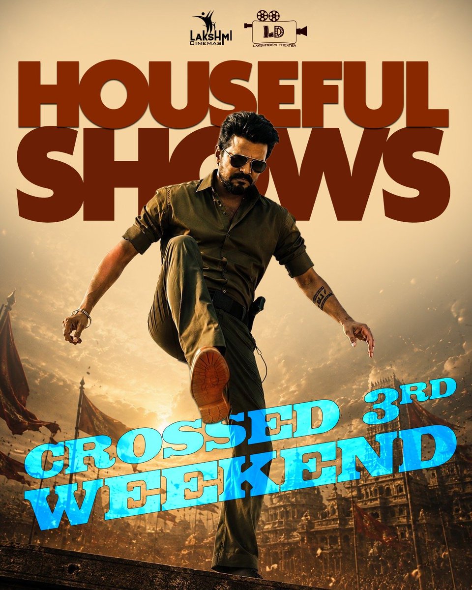 lakshmicinema's tweet photo. #Jananayagan Crosses its 3rd weekend with Houseful shows. What a star value our CM sir holds. #jananayagan on the go despite the leaks.
#thalapathyvijay #lakshmicinemashosur #lakshmidevihosur https://t.co/dKF4Lj8JUT