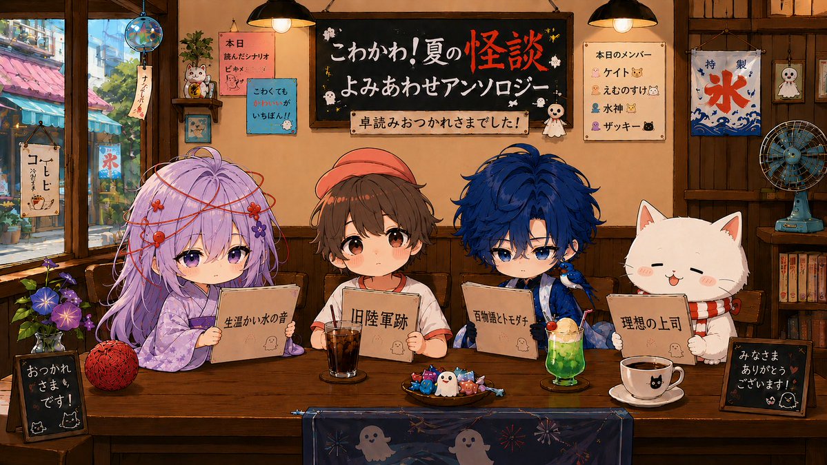 mii_mdms's tweet photo. 『よむにばす　ホラーカフェ』
PC2にて通過！
作品毎でキャラクター選択出来るので(一部固定あるけど)その時の気分で変えれるのは良いですよね🎵
ホラーが苦手だからフレンドさんが立ててタイミング良いところに参加😊
これも怖いのに周回したくなっちゃう作品でした！
#よむにばす_ホラーカフェ https://t.co/8VTrzuwLlb