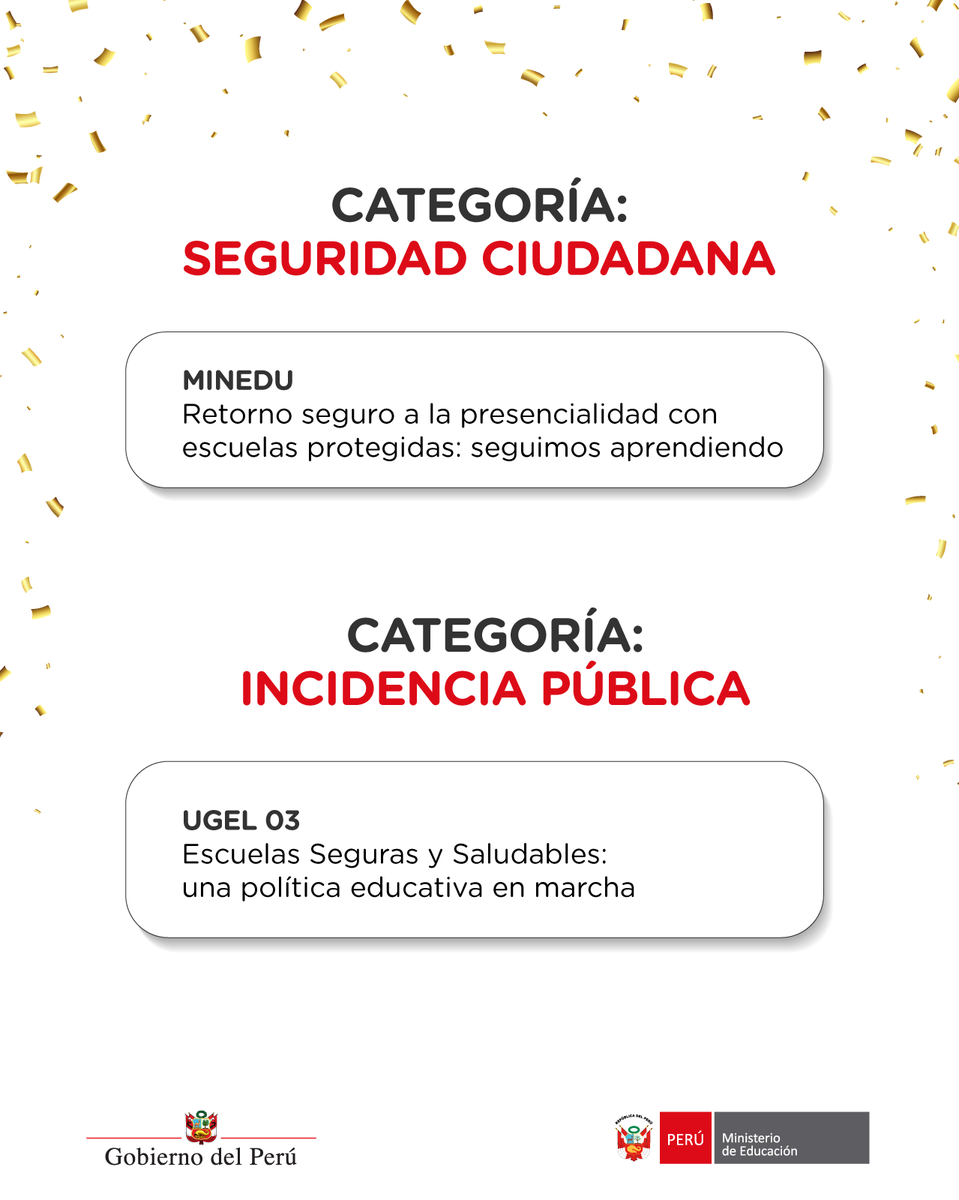 MineduPeru's tweet photo. El Minedu ha sido certificado como Buena Práctica en Gestión Pública 2026, por iniciativas que contribuyen a transformar la educación. 🇵🇪📚

¡Seguimos impulsando buenas prácticas para una mejor educación! https://t.co/BUmgWjuXNT