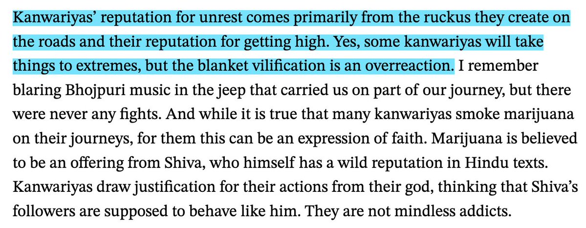 PhilipPanass's tweet photo. If the only tool you have is a hammer, everything looks like a nail, etc. [Fwiw, it is hardly the case that Kanwar Yatra is an exclusive preserve of the Dalits or OBCs; as ethnographical scholarship from Eastern India shows, class matters more :-)] (1/2) https://t.co/fpzmKphC8M