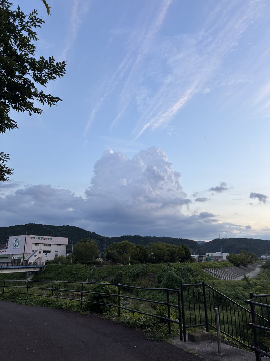 KOBU00's tweet photo. 夜ジョグ4.4キロ。久しぶりの家からの外ジョグで10月ぶりかも。気象予報士試験の合格祈願で神社へ。蒸し暑く疲れたがアタマはリフレッシュ。ジム休でスイムはオフ。おやすみなさい。積乱雲（Cb）が見事だった。 https://t.co/L5ezWUyoBD