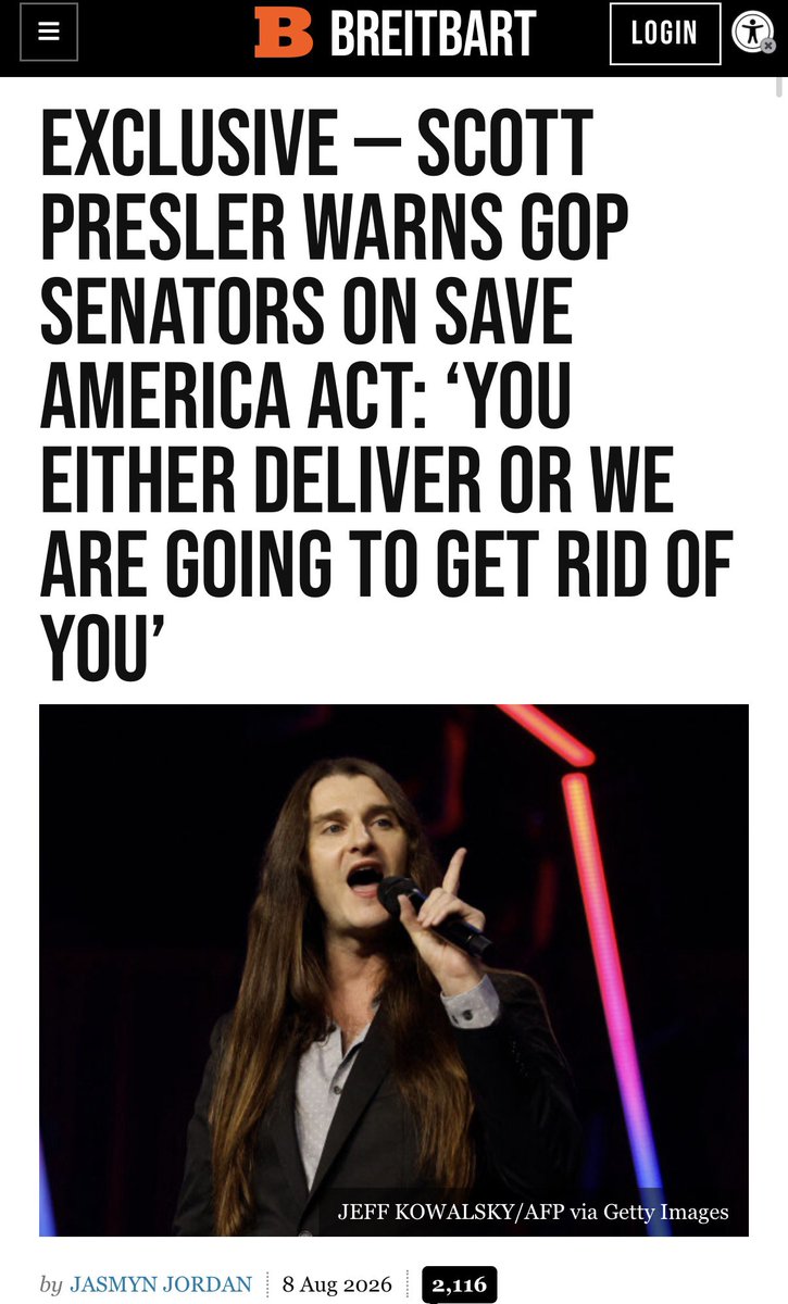 ScottPresler's tweet photo. Pass the SAVE America Act.

Peacefully. https://t.co/puuV3tpv2O