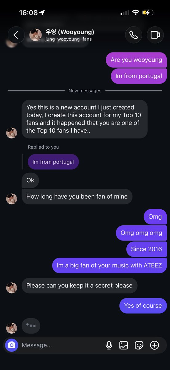 zeldhwa's tweet photo. NO FREAKING WAY… WOOYOUNG JUST DMED ME ON INSTAGRAM😭😭😭😭😭😭❤️❤️❤️❤️❤️❤️❤️❤️ https://t.co/LS9Dkz8PkJ