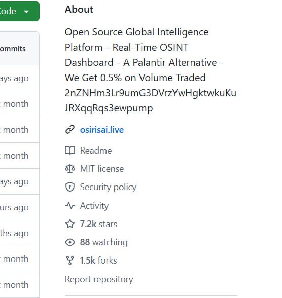 HanzoYasunaga's tweet photo. @CryptoGodJohn $Osiris open source $PLTR with over 7500 stars on GitHub top 0.0003% project 

13 months in development 130k mc 

Best utility on sol by far https://t.co/nIDUc8mPYF