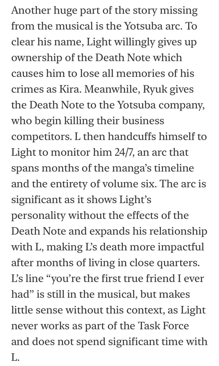 m0llywilson's tweet photo. For any death note fans who are curious about the musical and how good of an adaptation it is - I present a very in-depth deep dive of all the differences between them! Spoiler warning tho 🚨

https://t.co/cNyWWP6kfO https://t.co/kL5J5i755N