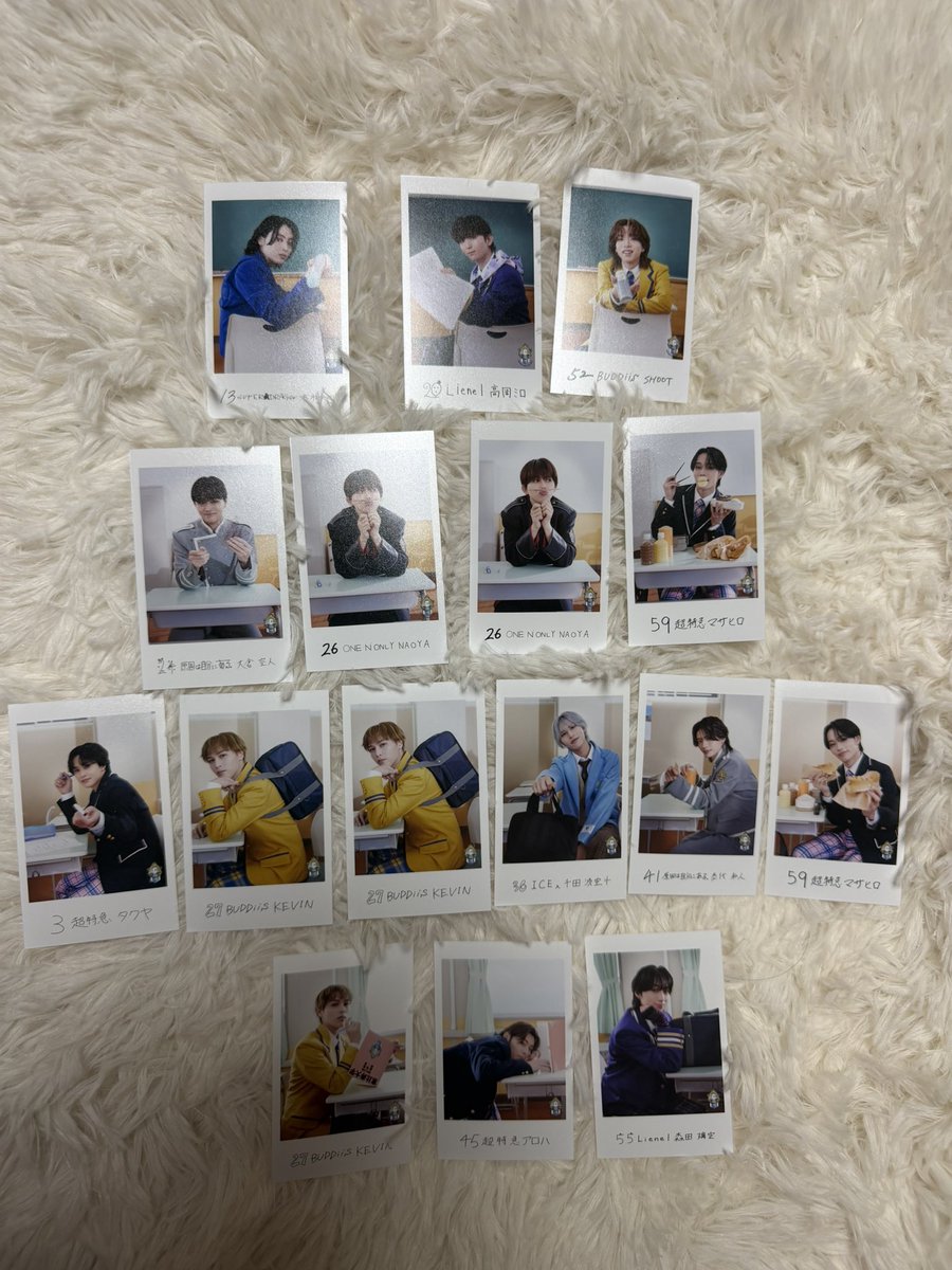 y____g28's tweet photo. EBiDAN THE LIVE エビライ グッズ 交換
ミニフォト〜隣の席セット〜

【譲】タクヤ、アロハ、マサヒロ、松村和哉、NAOYA、大倉空人、KEVIN、SHOOT、高岡ミロ、杢代和人、千田波斗、森田璃空、高桑真之

【求】HAYATO(左)

エビライ13日、15日または都内手渡し希望です。
お気軽にお声掛けください。 https://t.co/U3d5btKCkE