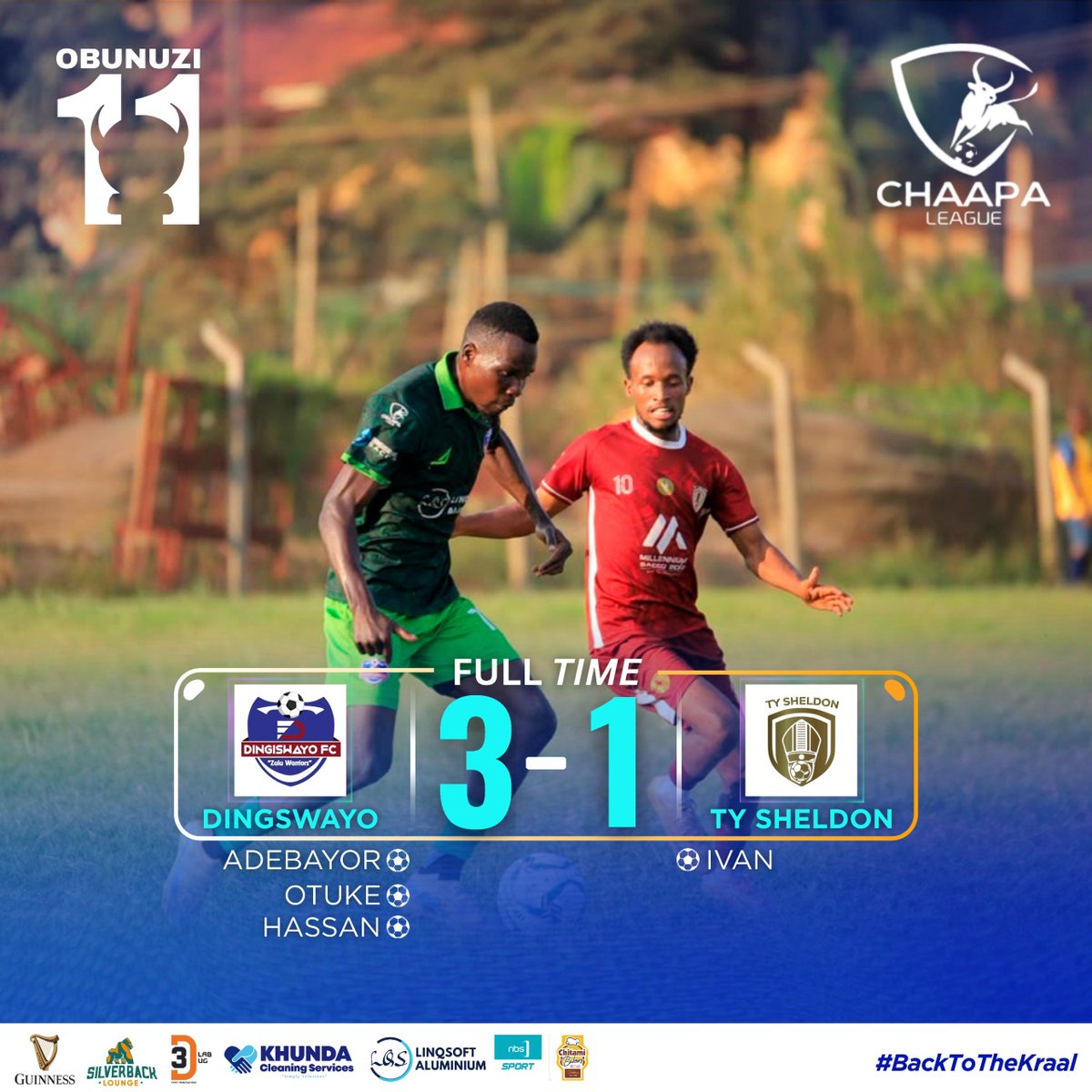 ChaapaLeague's tweet photo. The Rubber Bullets have seen off the Tenants, the Zulu Warriors have beaten TY!
#BackToTheKraal https://t.co/LsoLLlfwcp