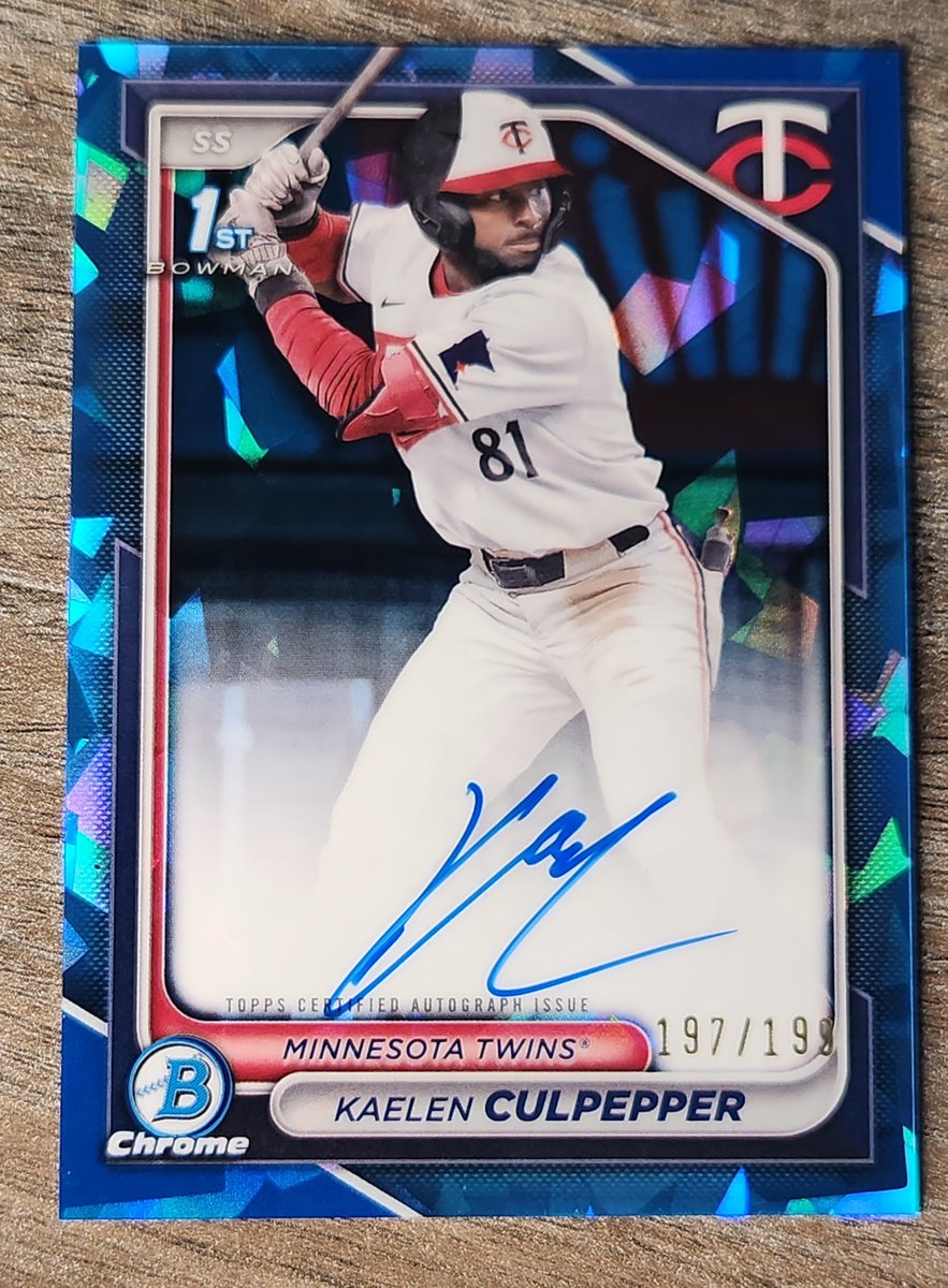 jpage16's tweet photo. @Elliott0924 @davisdugout @premiercards_2 Kaelen Culpepper
1st Bowman Sapphire
Auto /199
$200 bmwt https://t.co/JoCKcaeQFP