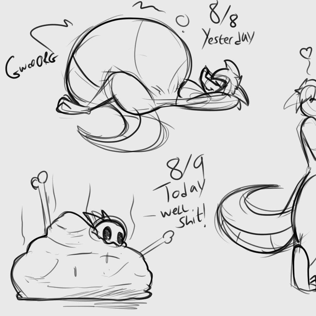 PalkiCatDergAD's tweet photo. Cw: Vore, Digestion, Disposal.
8/8 went and gone for Palki, ate someone, now 8/9 is here and then theres nothin, but a steamy pile on the floor, oh well, they look good as an ornament~ #vore #disposal #digestion #scat https://t.co/OOYDCgaWUf
