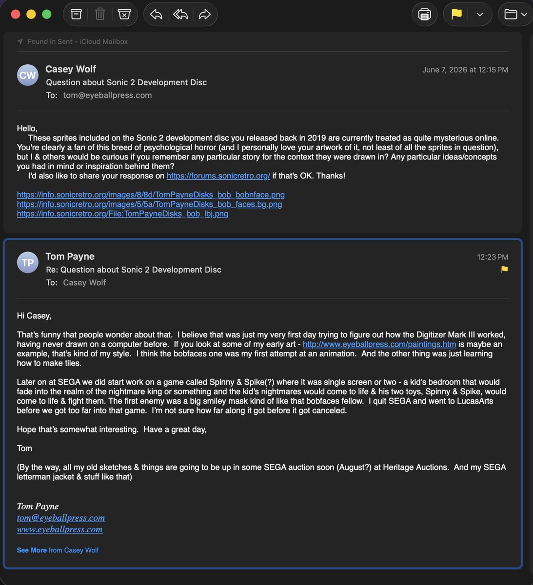zedm256's tweet photo. @slendss @SurreMediaFacts As of June 2026 he has. Sonic Retro user "CaseyWerewolf" asked Tom about bobnface and he gave an answer
https://t.co/L6fbOI9D6Q

Tom displays his own artwork on his website with several showing he likes to draw faces like bobnface
https://t.co/WUZ4eDHpvg

https://t.co/6L3TNgkiq8 https://t.co/c4PqfmXOjT