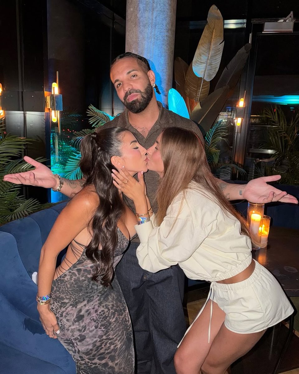 DrakeAligned's tweet photo. Drake with Lena The Plug &amp; Lily Phillips 😂 https://t.co/yRYo32QA3Q