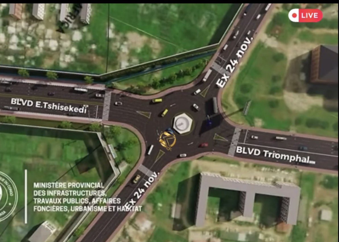 central_sage's tweet photo. Ce dimanche, le mur du Camp Kokolo a officiellement été démoli. 
Objectif : libérer l’emprise pour la réalisation du Boulevard Dr Étienne TSHISEKEDI. https://t.co/dlVfJU1NZs