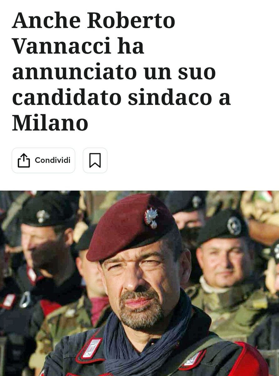Ander_Bruckes's tweet photo. Vannacci candida il generale Burgio come sindaco di Milano.

Se si candida per Vannacci vuol dire che è filorusso, pur essendo generale in un esercito NATO. Cioè simpatizza per il nemico, come Vannacci ed altri generali.

Abbiamo un problema molto serio nelle nostre forze armate. https://t.co/dTrTCAvOFx