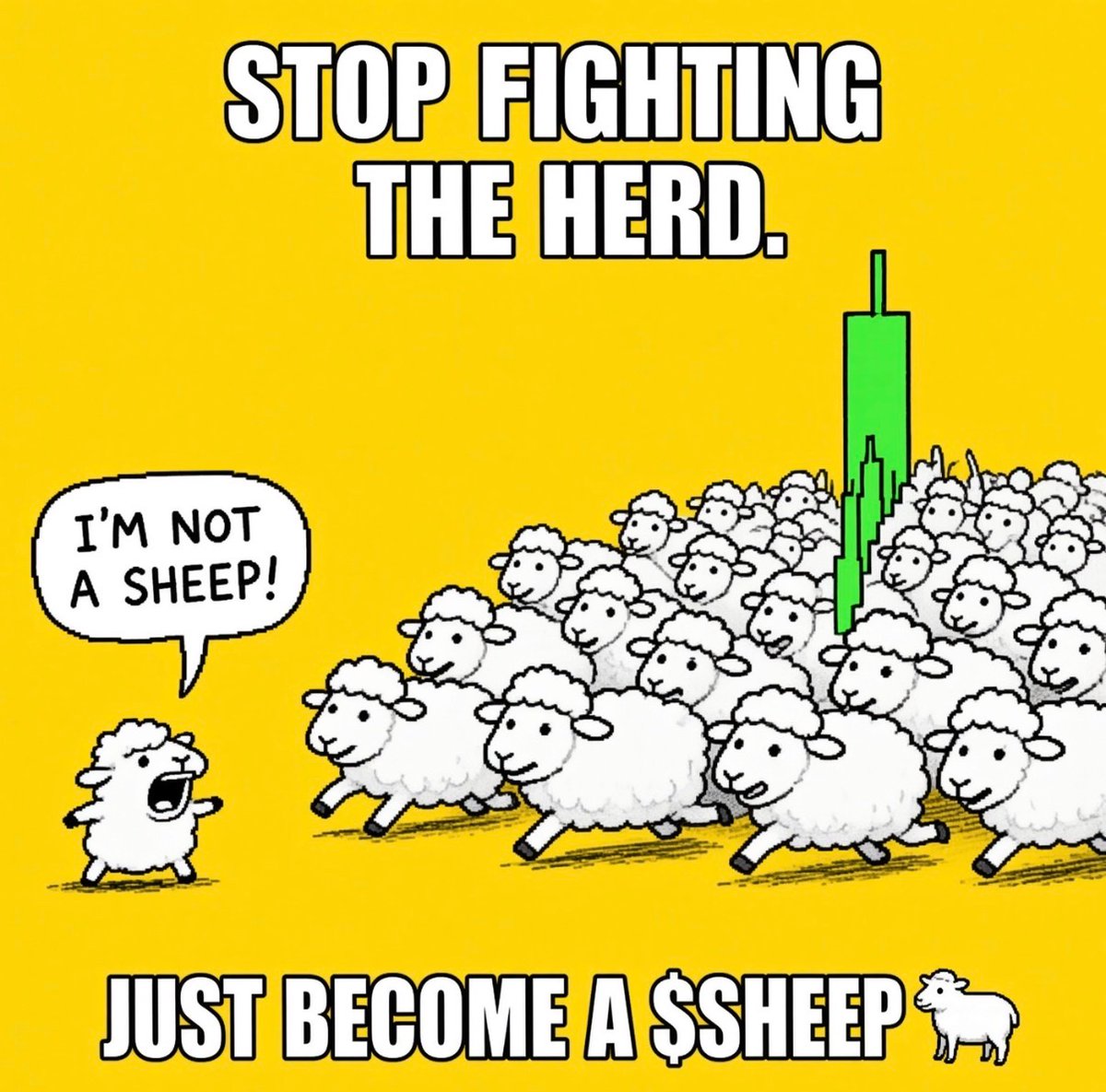 Sheep_coinsol's tweet photo. no roadmap
no master plan

just one simple word:
HERD. 🐑

$SHEEP https://t.co/uMEcH27laZ