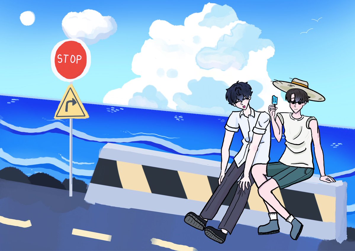 1_deaI's tweet photo. 친구 생일 기념으로 그림그려줬습니다. https://t.co/OeH7ShjX4M