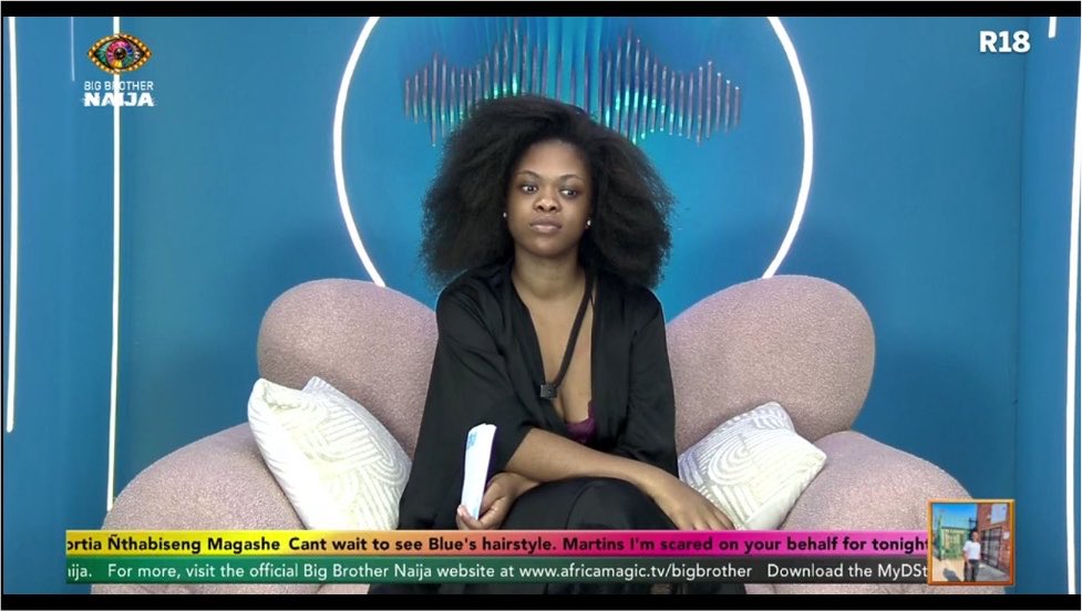 fun4mure's tweet photo. Even Nomy hair is also trending. 
Everything about her is super super entertaining. 
My woman kamado. Strong woman at that
Love you so much my second fave
#BBNaijaS11 
#bbnaija https://t.co/sRtjcwiayI