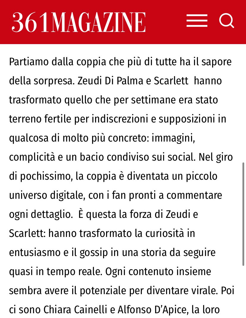 iosonomartix's tweet photo. L’estate dei “fidanzatissimi”: Zeudi e Scarlett, Chiara Cainelli e Alfonso D’Apice, Zenga e Rosalinda. Quando l’amore diventa il vero tormentone social

🔗: https://t.co/rdyOulg37z

le coppie più amate dell’estate 2026:
#zarlet x #chiaronso x #zengavò 💞 https://t.co/Bmp3st2BrF