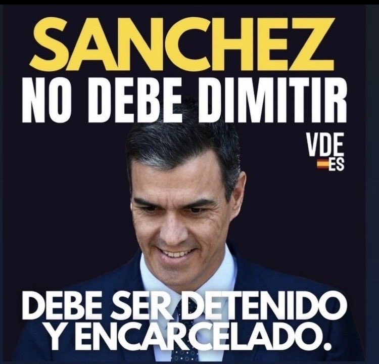 OlgaPatriaVOX's tweet photo. Ya debería estar en PRISIÓN por TRAIDOR!!!!
COMPARTE sí estás de acuerdo!! https://t.co/EsF67z1uBu