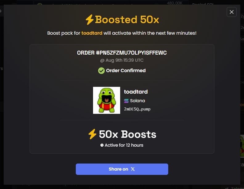 toadtard_sol's tweet photo. BOOSTED!
DEX: https://t.co/Xp3WRX1rXD
TOTAL: 50 https://t.co/oE7uC5gBjT
