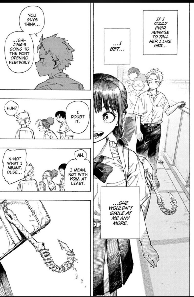 OCh40s_'s tweet photo. Horikoshi experimento 10 años de fandom shipper y dijo "no más"
Ni discreción, ni subtexto, ni para el final, que desde el minuto uno se sepa que el prota esta enamorado textualmente y en grande para que no jodan más https://t.co/bDaqwNNLXK