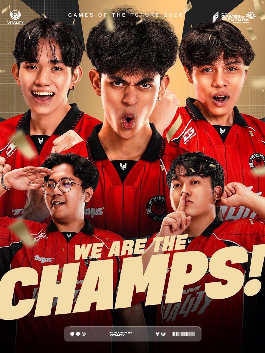 bigetronesports's tweet photo. WE FOUGHT ALL THE WAY TO THE TOP. 🏆

YOUR GOTF 2026 CHAMPIONS! https://t.co/5NY4iGsYYr