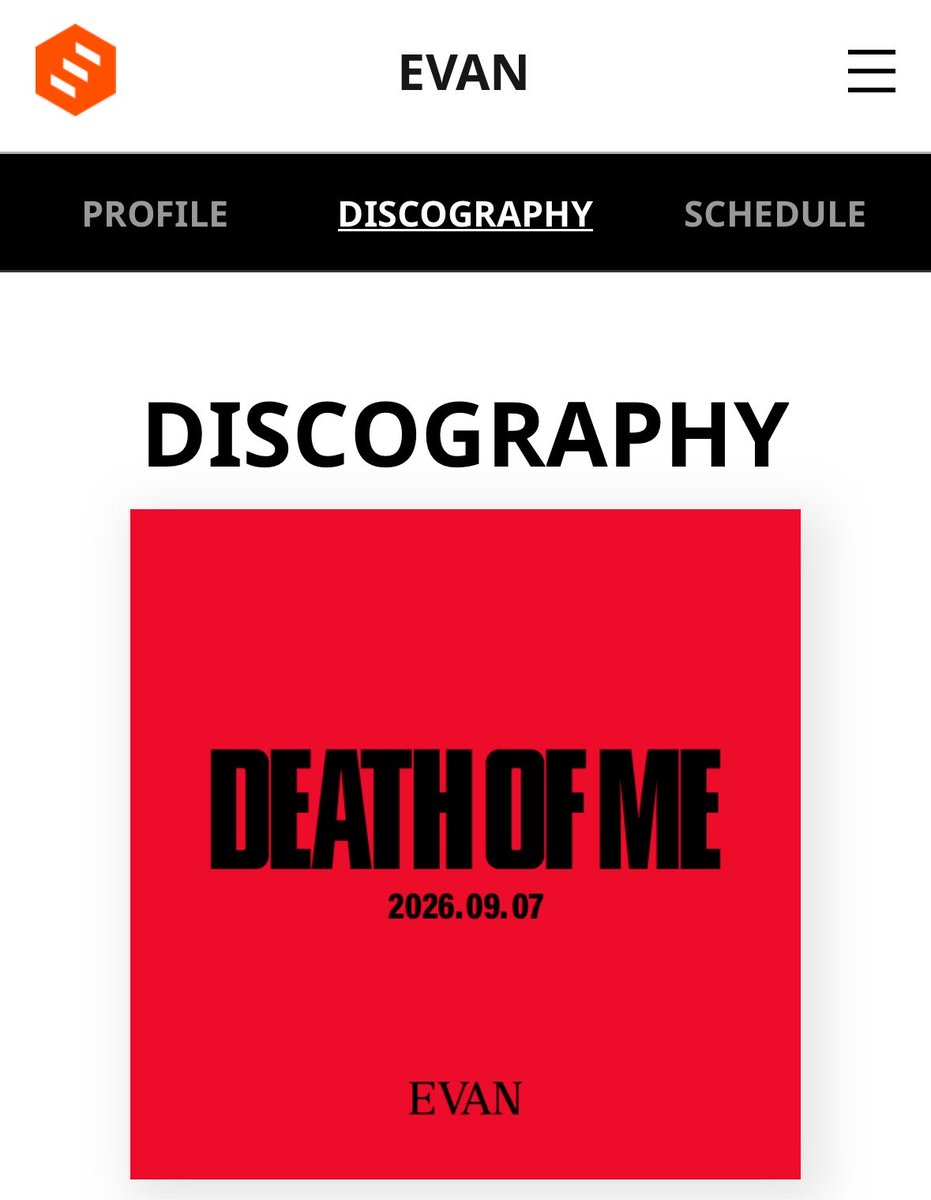 evanfolder's tweet photo. EVAN's Artist Profile on Belift Lab's website has been updated! Death of Me now shows up in the Discography tab.

#EVAN #에반 #HEESEUNG #희승 https://t.co/Q3FaNpReED
