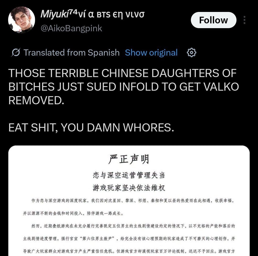 rainsclb's tweet photo. @VickyCaelum girl just bc you don’t see what your little cult has said/done, doesn’t mean it isn’t true. the mutt is not coming back but yall refuse to accept it and keep on harassing people, spamming, fighting, and invading/appropriating any space you get your hands on. yall make me sick https://t.co/4Shbe9ABsf